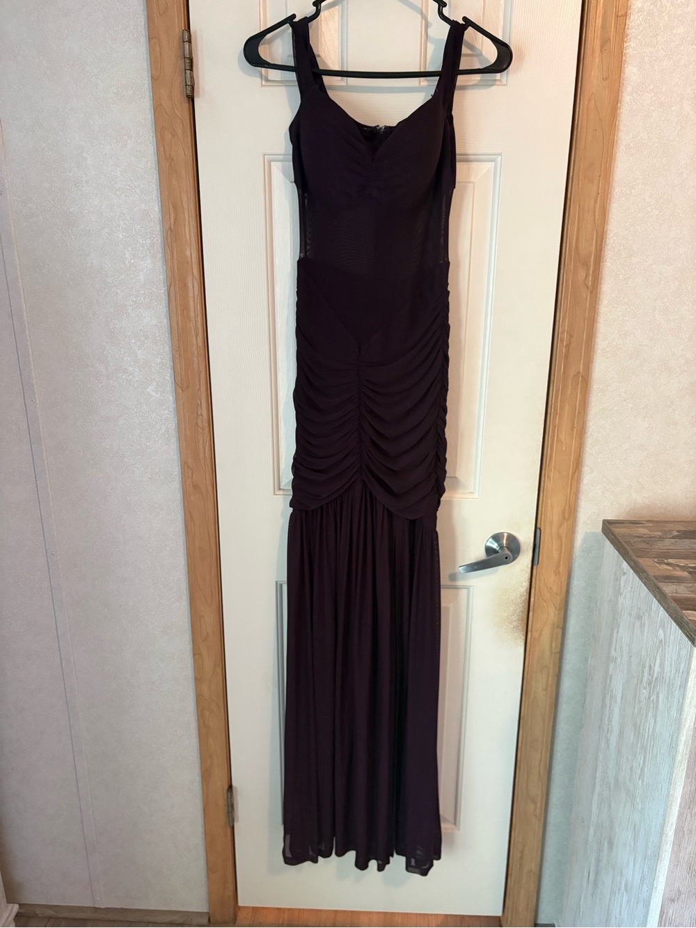 Windsor Deep Plum Ruched Maxi Dress
